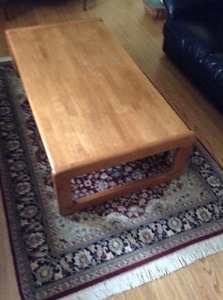 Solid oak coffee table