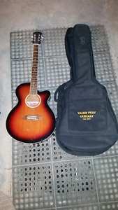 Stagg electric accoustic guitar with case