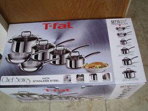 T-FAL CHEF SERIES INOX STAINLESS STEEL POTS