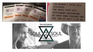 Tim McGraw & Faith Hill Soul to Soul Concert-FLOOR SEATS
