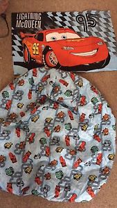 Toddle bed/ crib Car pillow case and fitted sheet for