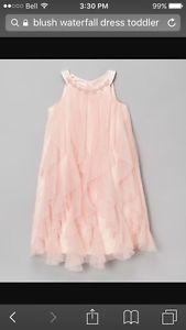 Toddler blush pink flower girl dress