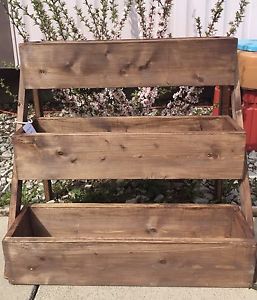 Triple Tier wooden planter