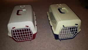 Two medium pet carriers