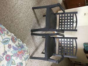 Two plastic lawn chairs for sale....