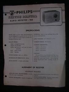 Vintage Philips 905 Radio Receiver Service Manual