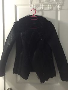 Warm winter jacket with faux fur lining