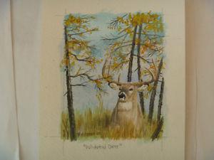 Whitetail Deer - 4" x 5" ORIGINAL ART
