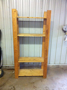 Wooden storage shelves (with that "rustic" look!)