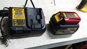 dewalt flexvolt  volt 6ah battery and charger