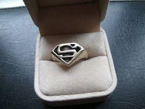 for sale..Superman sterling silver ring size ,