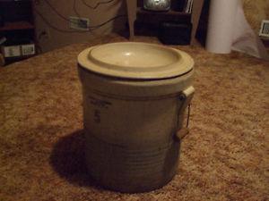 large antique crock pot