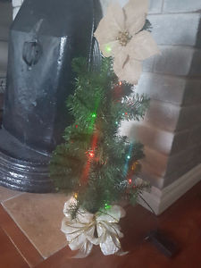 mini Christmas tree with lights