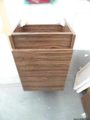 walnut vanity unit