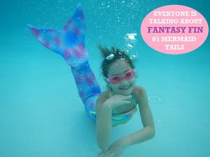 Fantasyfin com provides custom made mermaid swimsuit for little girl FOR SALE