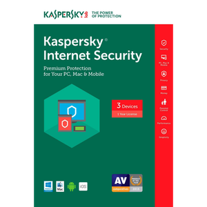 1Yr 3PC Kaspersky Internet Security  Americas Keycard FOR SALE