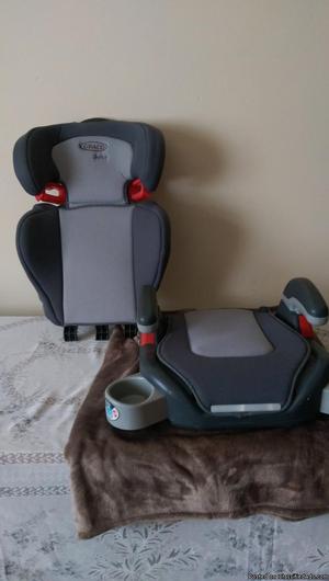 Car seat which turns into booster cushion