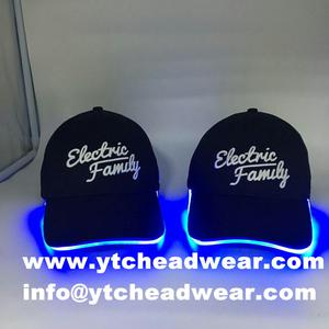 sell custom led hats EL caps with embroidery design FOR SALE
