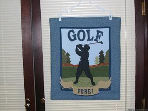 Hand-Made Golfer Wall Hanging