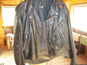 leather jacket. with vests
