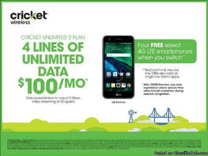 4 lines for $100 unlimited data