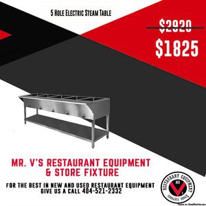5 Hole Electric Steam Table