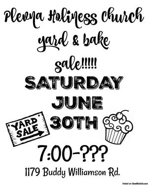 Church yard sale and bake sale