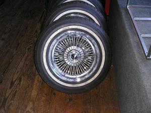 4 15 inch WIRE wheels and tires atlanta (with shipping