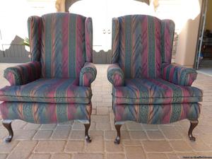 Wingback chairs (x2)