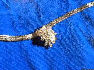 17-Diamond Pendant and Gold Chain