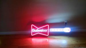 's NEON Guitar Budweiswer Sign