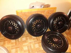 Black and gold BBS WITH LOCKS 2 YEARS OLD I TAKE THEM OFF