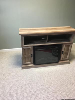 NEW TV STAND WITH FIRE PLACE