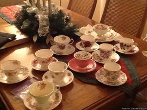 English china cups and saucers