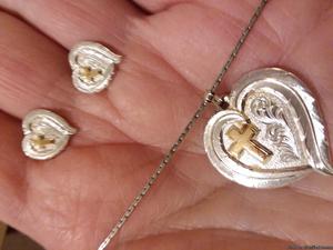 Montana jewelry heart necklace earring set