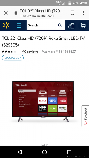 32" Roku smart TV (new in box)