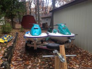 Two (three seater) Sea Doos/hoists & trailer For Sale