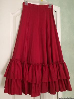 Flamenco Red Skirt