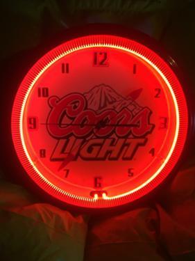 coors light neon clock