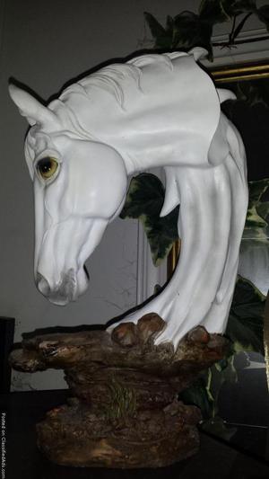 Horse head statue