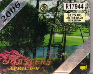  Masters ticket