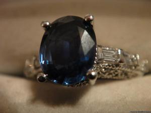 Diamond-Sapphire Ring (Appraised $13K)