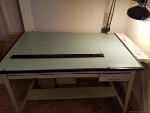 Drafting or drawing work table