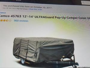 Pop-up camper cover
