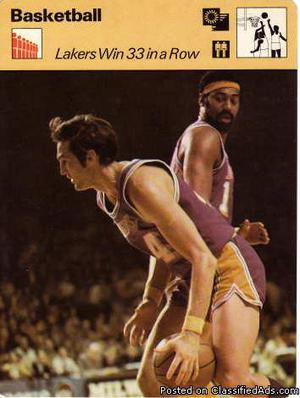 Jerry West/Wilt Chamberlain Sportcaster Lakers