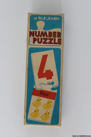 vintage W.R. Kelly number puzzle s/s