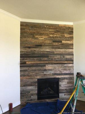 Accent Wall, Reclaimed Wood, Solid Wood, Oak Wood
