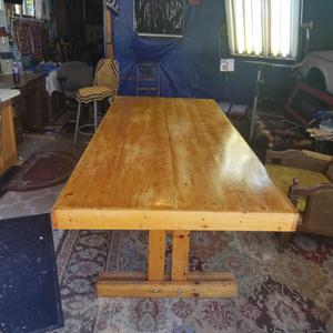 Custom made butcher block table