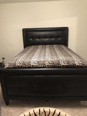 Queen leather bed /mattress