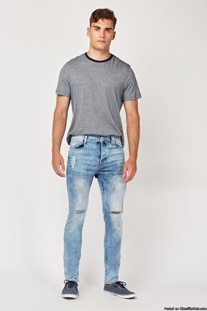 Jeans distressed blue